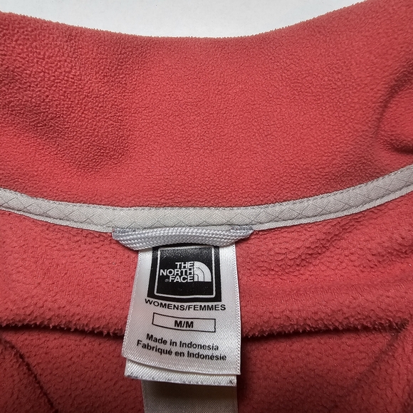 The North Face Quarter-Zip Fleece TKA 100 Women's Jacket Top Coral Orange - Picture 4 of 6